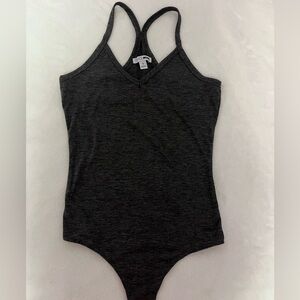 Charcoal V-neck Bodysuit